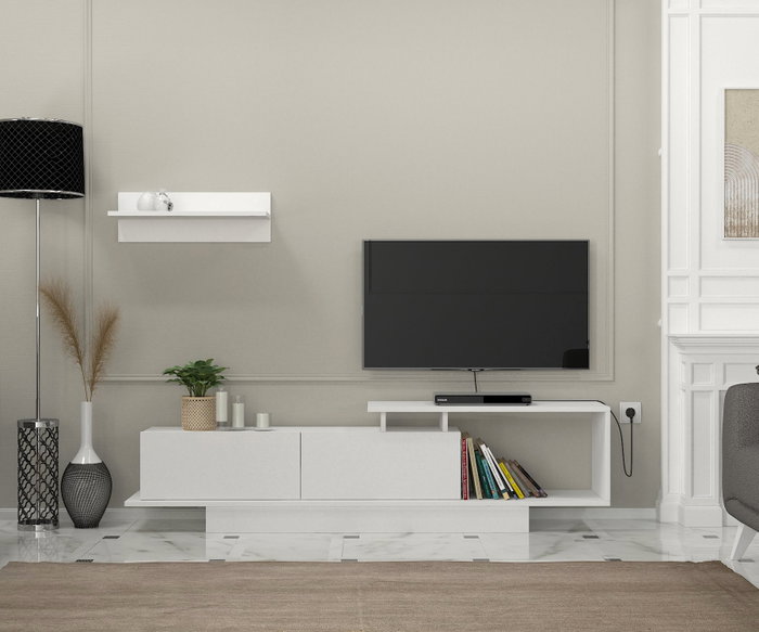 Hanah Home Mueble de TV Asos Blanco